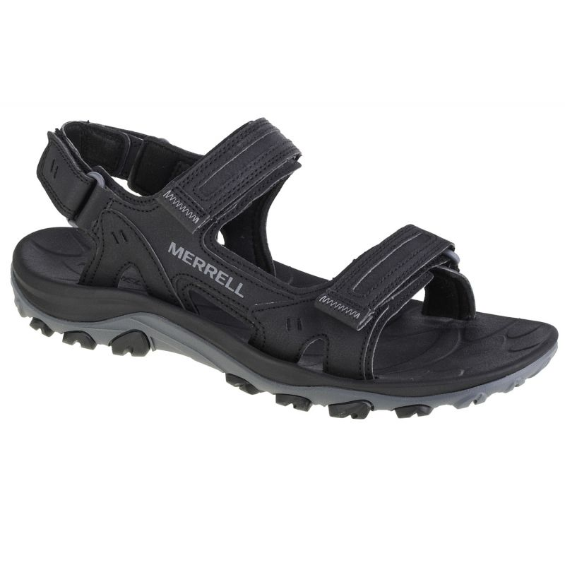 Merrell Huntington Sport Convertible Sandal - Men's Black Nubuck Outdoor Sandals