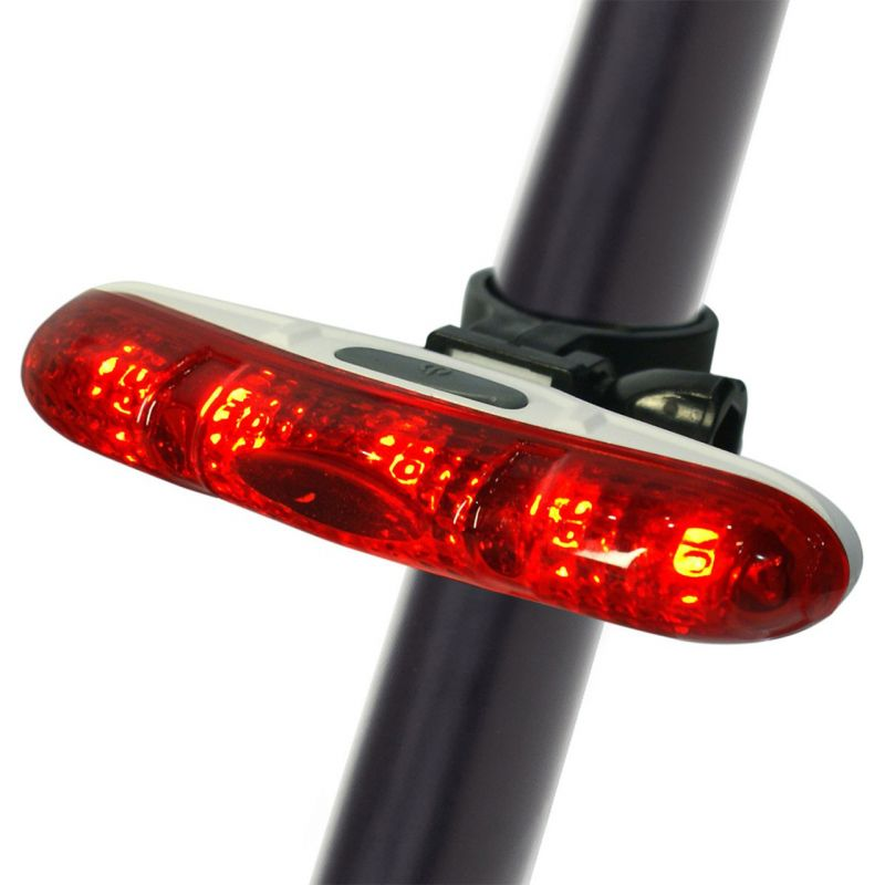 Dunlop 5 LED Rear Bicycle Lamp - High Visibility, Waterproof, Easy Installation