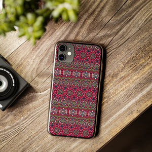 Funda para teléfono con mandala rojo