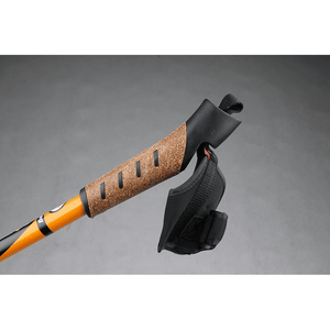 Trekking Stick SM3-B12/C3 - Adjustable Hiking Poles with Cork Handle and Half-Glove Grip – Orange