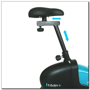 Bicicleta magnética programable HMS Premium M9239P: bicicleta de ejercicios para el hogar definitiva con 21 programas de entrenamiento, resistencia ajustable y pantalla táctil