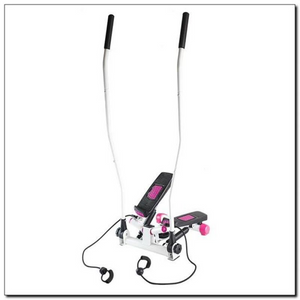 Premium Pink-White Stepper with Movable Arms & Adjustable Resistance - HMS S3085 - Revlando -  