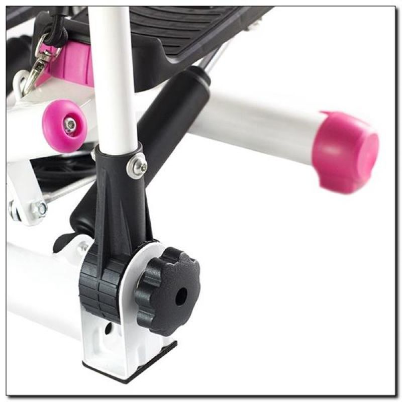 Premium Pink-White Stepper with Movable Arms & Adjustable Resistance - HMS S3085 - Revlando -  