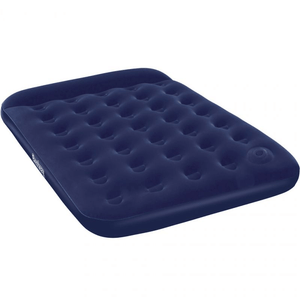 Bestway Double Velor Air Mattress with Built-in Pump and Pillow, 191x137x28cm - Durable & Comfortable PVC Material