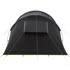 High Peak Tauris 6-Person Family Tent in dark gray, showcasing waterproof design and spacious outdoor camping features.