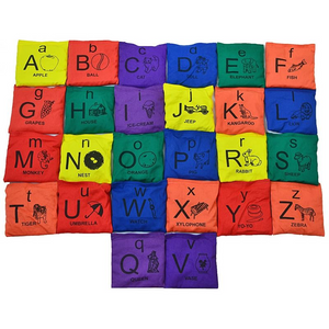 Bolsas de gimnasia Alphabet de SMJ - Accesorios de ejercicio educativos y duraderos, 12x12cm