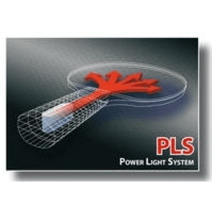 Diagram of Power Light System (PLS) in table tennis bat design for enhanced performance and speed.