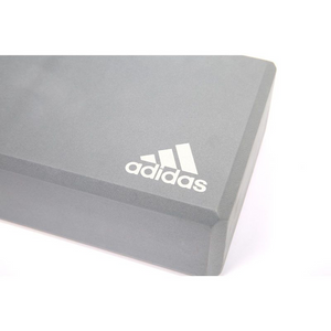 Adidas ADYG-20100FOAM Yoga Block - Premium EVA Foam, Grey, 22.8 x 15.2 x 7.6 cm - Enhance Your Yoga Practice