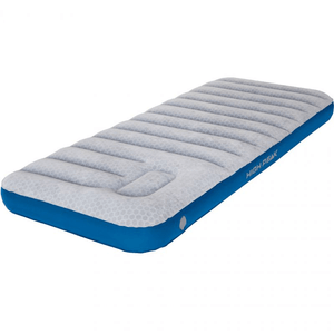 High Peak Cross Beam Single Extra Long Velor Mattress - Comfortable & Durable, Gray Blue, 195x75x20 cm - Ideal for Camping & Home Use