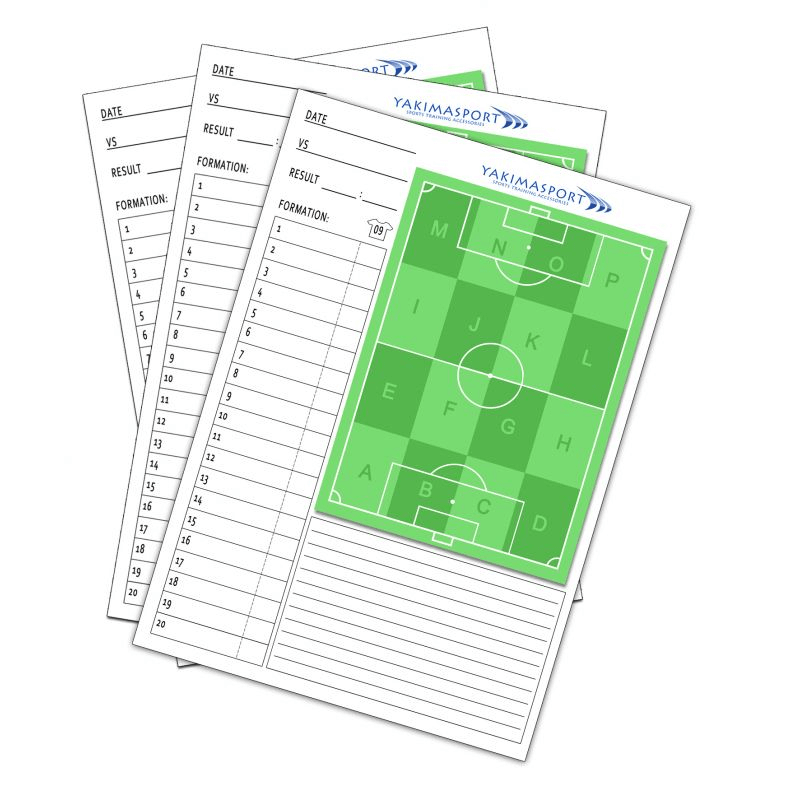 Yakimasport A4 Coach Block - Essential Match Planning Tool with 50 Sheets