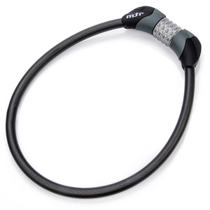 Meteor Protect 31525 Candado para bicicleta - Cable de acero de alta seguridad, candado con cifrado retroiluminado, protección antirrobo para bicicleta de 80 cm