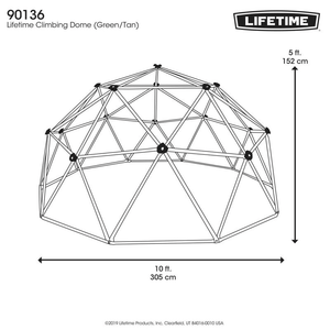 Lifetime Dome for Climbing Geodome 90136 – Rust-Resistant, Fun Indoor & Outdoor Play Dome for Kids