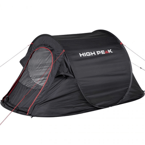 High Peak Vision 3 tent in black, ideal for outdoor adventures, lightweight, waterproof, and easy to set up.