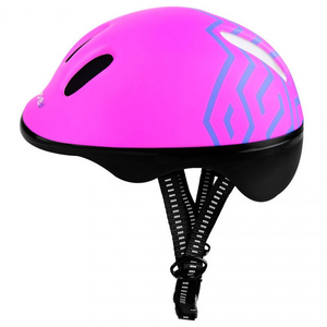 Spokey Strapy 1 Children's Bicycle Helmet - Adjustable Fit 44-48 cm, Safety Certified, Pink