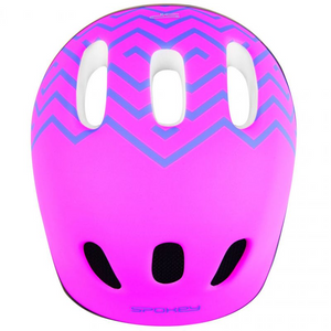 Spokey Strapy 1 Children's Bicycle Helmet - Adjustable Fit 44-48 cm, Safety Certified, Pink