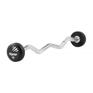 Tiguar Curl PU Barbell 10 kg - Premium Quality Barbell for Dynamic Exercises & Constant Load - Revlando - Tiguar 