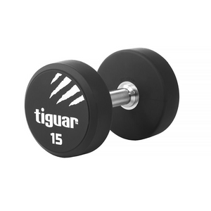 Tiguar TI-WHPU0150 Dumbbell 15kg – Durable PU Polyurethane, Secure Grip, Multiple Weights