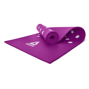 Reebok 7mm Training Mat - Premium Purple NBR Foam Mat for Yoga, Pilates, and Home Workouts