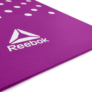 Reebok 7mm Training Mat - Premium Purple NBR Foam Mat for Yoga, Pilates, and Home Workouts