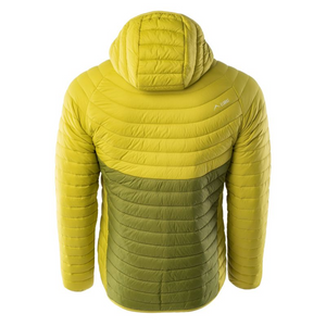 Chaqueta para hombre Elbrus Vandi II: elegante y duradera chaqueta de nailon amarillo con cuello alto y bolsillos con cremallera