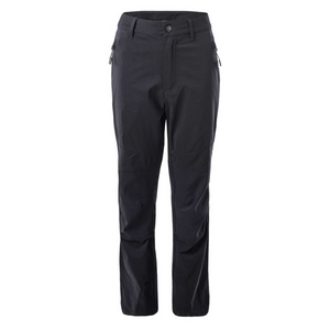 Elbrus Gaude Boys' Softshell Pants - Water-Resistant, Reflective Elements, Flexible Fit - Black