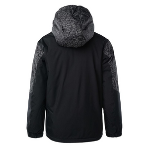 Stylish Girls' Brugi Winter Jacket - High Collar, Waterproof, Black - Perfect for Winter Adventures