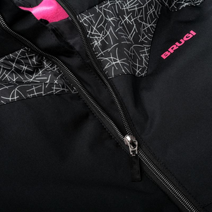 Stylish Girls' Brugi Winter Jacket - High Collar, Waterproof, Black - Perfect for Winter Adventures