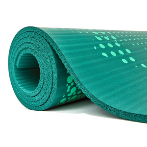 Reebok Fitness RAMT-12236GN 7mm Extra Thick Green Exercise Mat - Perfect for Yoga, Pilates, Stretching, and Home Workouts