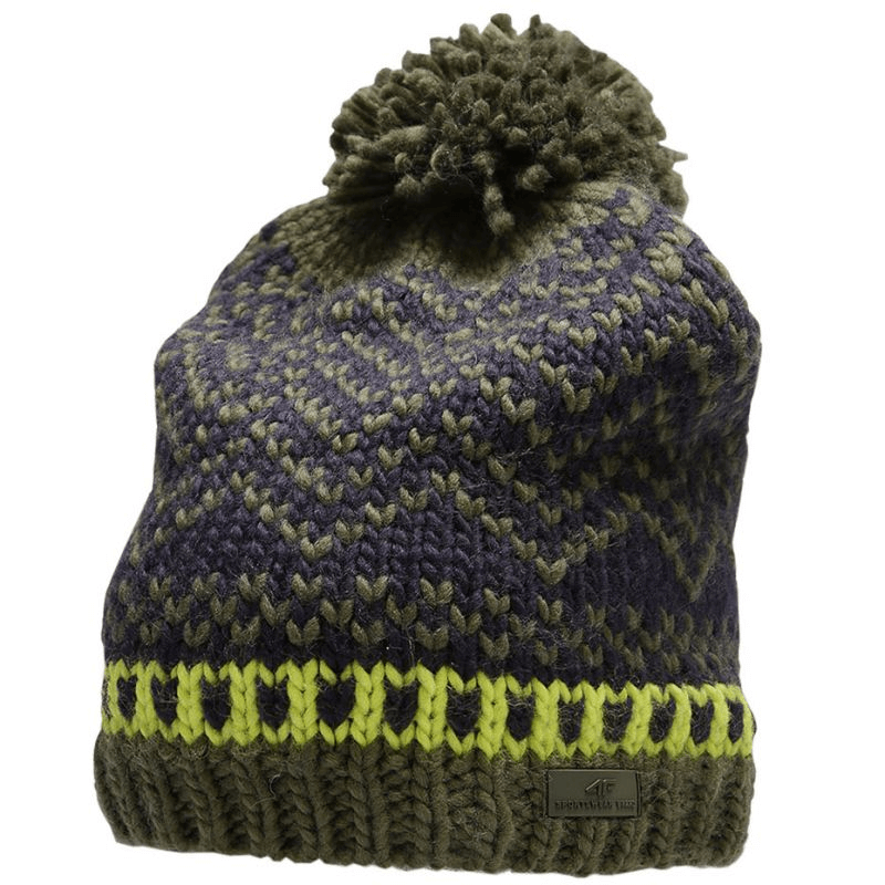 4F Men's Multi-Color Winter Cap - Soft-Touch, Double-Layered, Lined