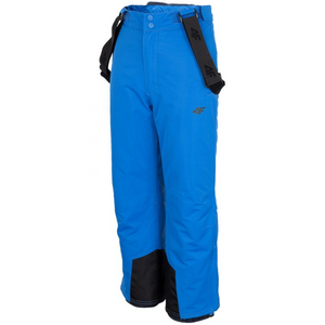 Pantalones de esquí azules impermeables y aislantes para niños 4F Jr - Ropa deportiva de invierno