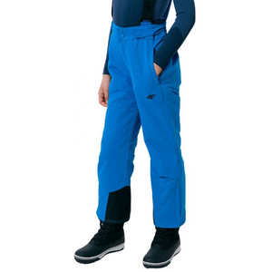 Pantalones de esquí azules impermeables y aislantes para niños 4F Jr - Ropa deportiva de invierno