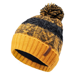 Elbrus Lewis Jr Winter Hat - Warm Fleece Lined Kids' Cap, Universal Size, Yellow