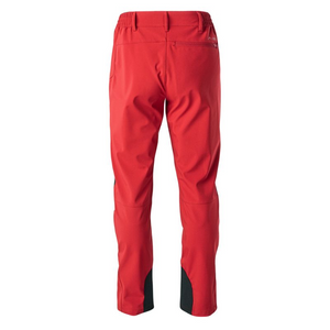 Pantalón Softshell Elbrus Amboro M para hombre - Alta resistencia al agua, transpirable, forro polar - Rojo