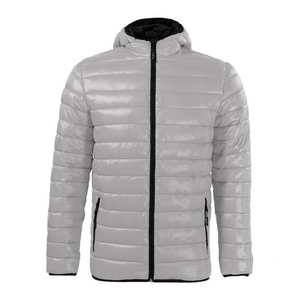 Chaqueta con capucha para hombre Malfini Everest - Abrigo plateado cálido y elegante