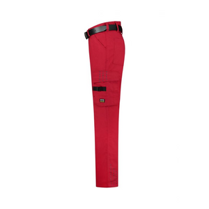 Pantalones de trabajo Tricorp Twill - Ligeros, cintura elástica, bolsillos multifuncionales, elementos reflectantes - Rojo