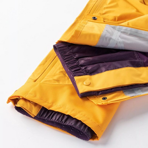 Elbrus Svean Pantalones de esquí para mujer: impermeables y transpirables, falda para la nieve, bolsillos con cremallera, amarillo