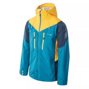 Chaqueta impermeable para hombre Elbrus Malaspina II - Azul/Amarillo - Alto rendimiento y durabilidad