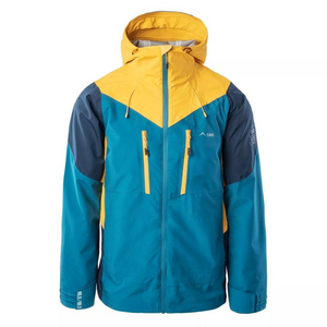 Chaqueta impermeable para hombre Elbrus Malaspina II - Azul/Amarillo - Alto rendimiento y durabilidad