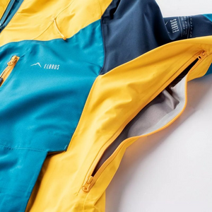 Chaqueta impermeable para hombre Elbrus Malaspina II - Azul/Amarillo - Alto rendimiento y durabilidad