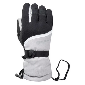 Iguana Kano Women's Ski Gloves - Waterproof, Reflective, Adjustable Wrist Straps, Gray | Stay Warm & Safe