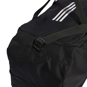 Adidas Tiro Duffel Bag Large - Waterproof Bottom, Black, Durable 100% Polyester