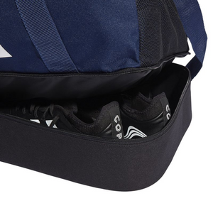 adidas Tiro Duffel Bag BC S IB8649 - Bolsa de deporte premium con fondo impermeable y correas ajustables