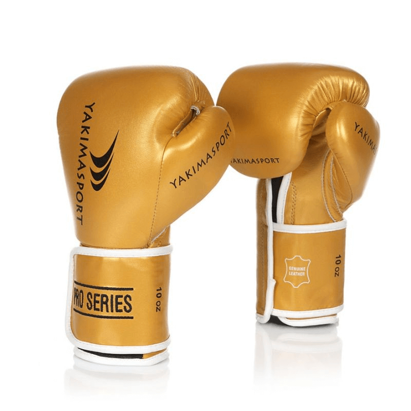 Yakima Tiger Gold V Boxing Gloves 14 oz - PRO2.0 Series for Professional Fighters