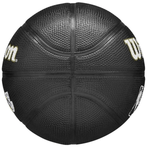 Wilson Team Tribute Los Angeles Lakers Mini Basketball - Size 3, Durable Black Rubber Ball for Kids