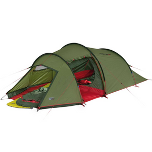 High Peak Falcon 3-Person Waterproof Camping Tent - Durable and Comfortable, Olive Red