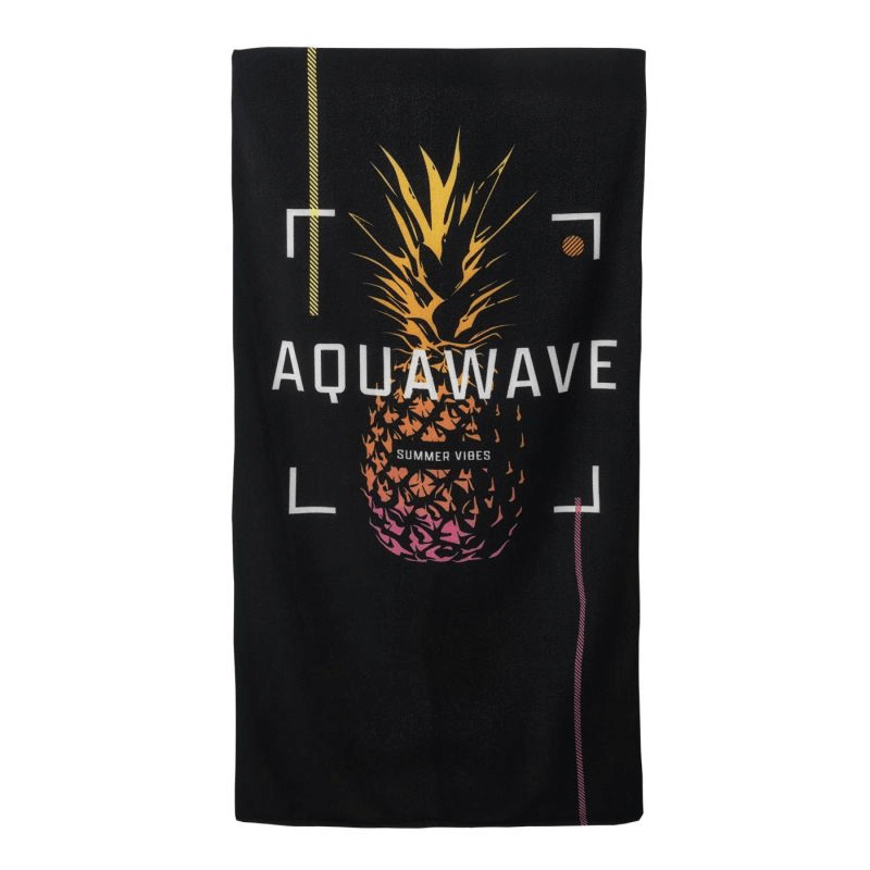 Aquawave quick-drying towel with pineapple design, perfect for outdoor adventures and travel, measuring 80x150cm.