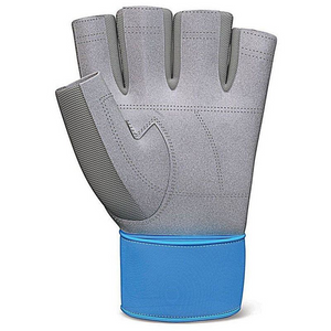 Reebok Fitness I300 Training Gloves - Blue | Durable Leather, Adjustable Velcro, Wrist Brace - Core Series