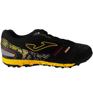 Zapatos de Fútbol Joma Mundial 2331 Turf - Negro y Amarillo | Rendimiento premium para césped artificial