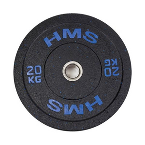 Placa olímpica HMS BLUE BUMPER - Pesa recubierta de goma de 20 kg para entrenamiento de fuerza