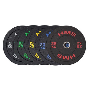 HMS BLUE BUMPER Olympic Plate - 20 kg Rubber Coated Weight for Strength Training